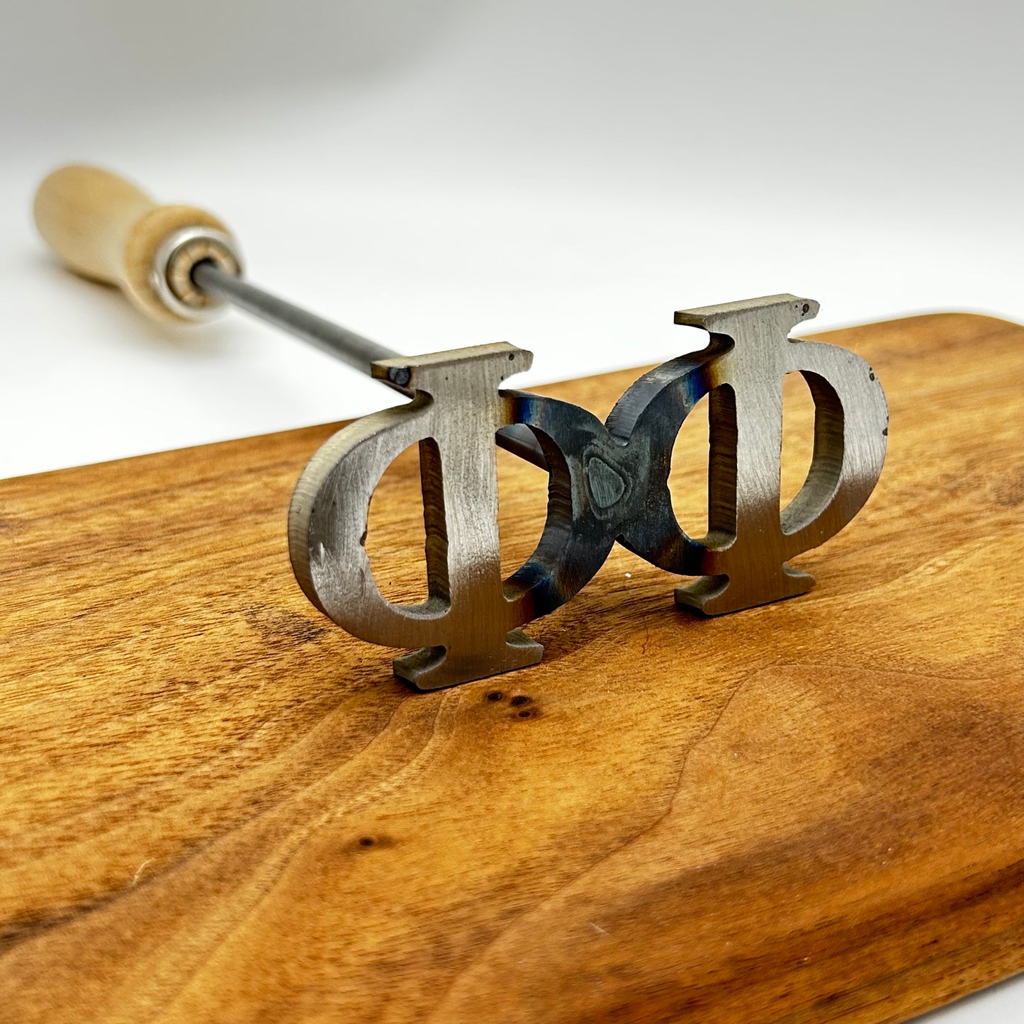 Greek Fraternity Branding iron - Steak Brander, Leather, Wood