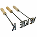 A set of letter branding irons with wooden handles, capable of imprinting the letters