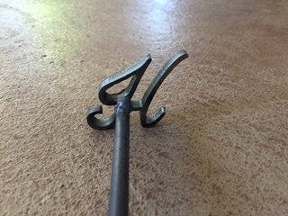 Custom Script Branding Iron with 1 letter (Made in the USA) wedding unity ceremony woodworking steel anniversary rustic
