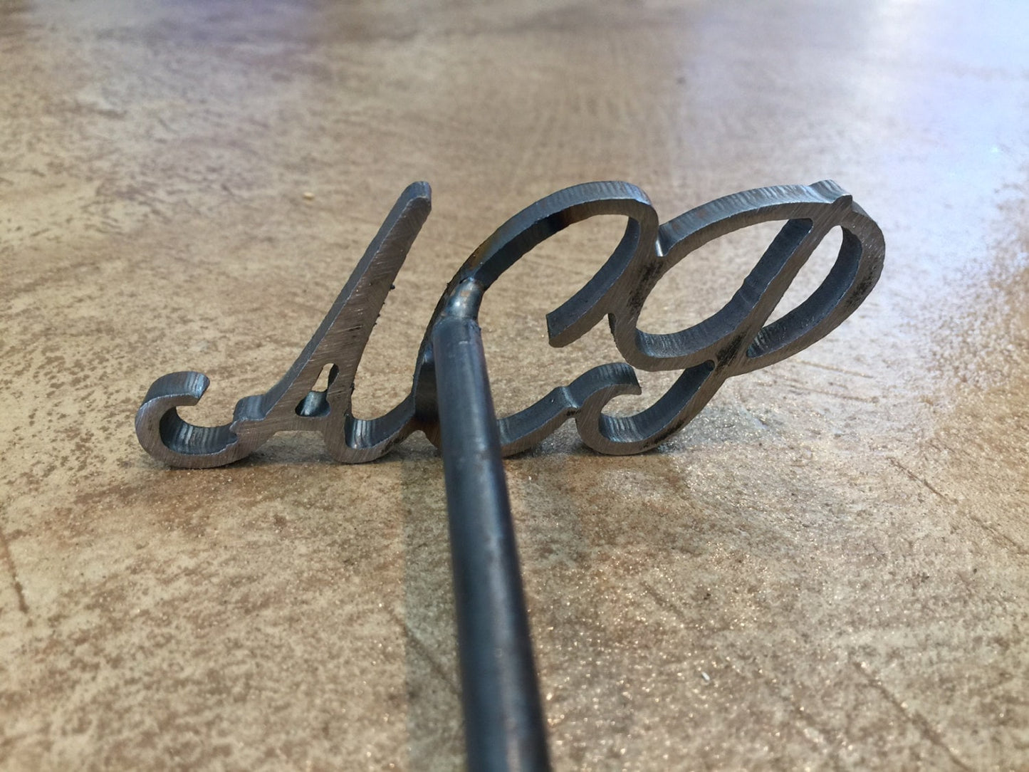 Custom Script Branding Iron with 3 letters (Made in the USA) woodworking steel anniversary rustic gift