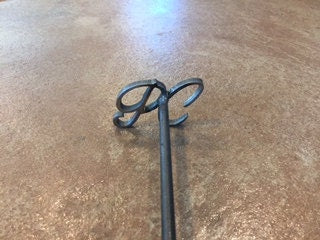 Custom Script Branding Iron with 2 letters (Made in the USA) woodworking steel anniversary rustic country