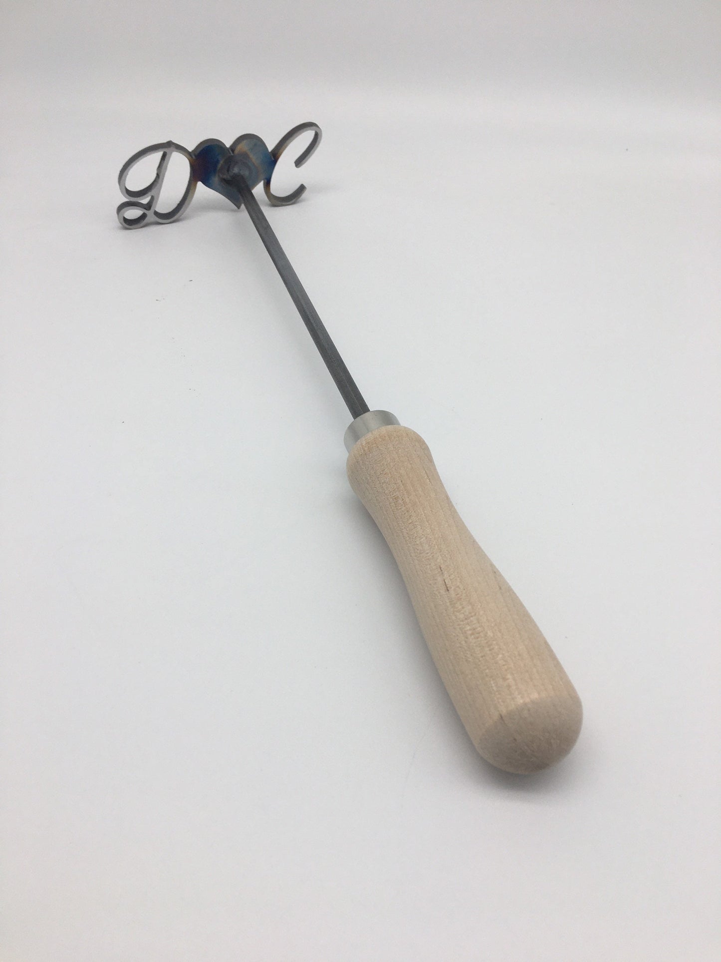 Branding Iron - First initial with a heart in the center and then the last initial. 12" long. For anniversaries, weddings, and BBQ