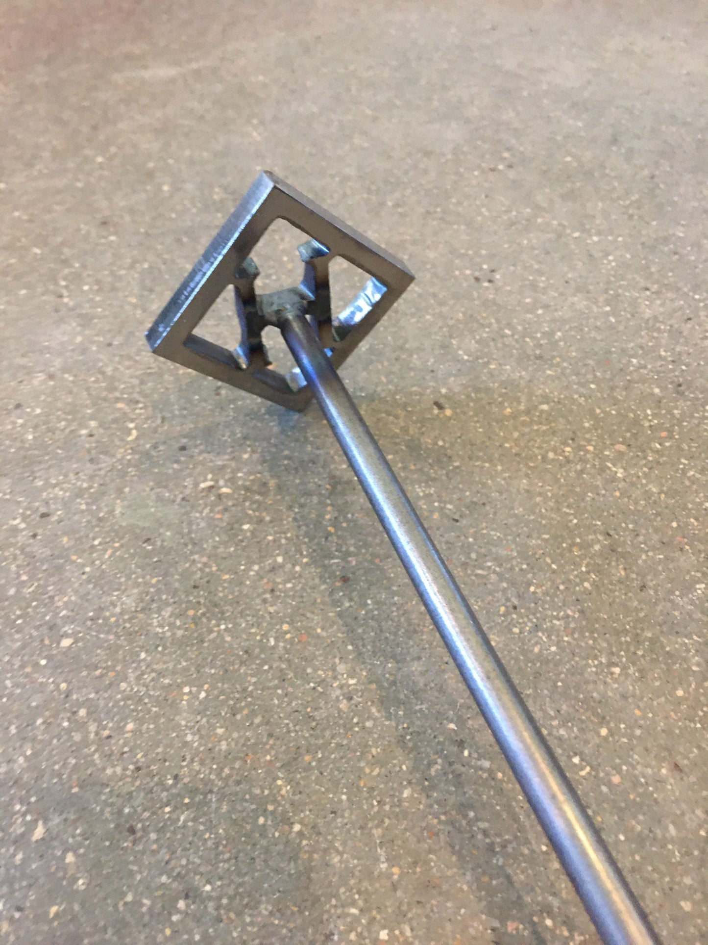 Custom Branding Iron: one letter within diagonal square (Made in the USA) wedding unity ceremony woodworking steel anniversary rustic