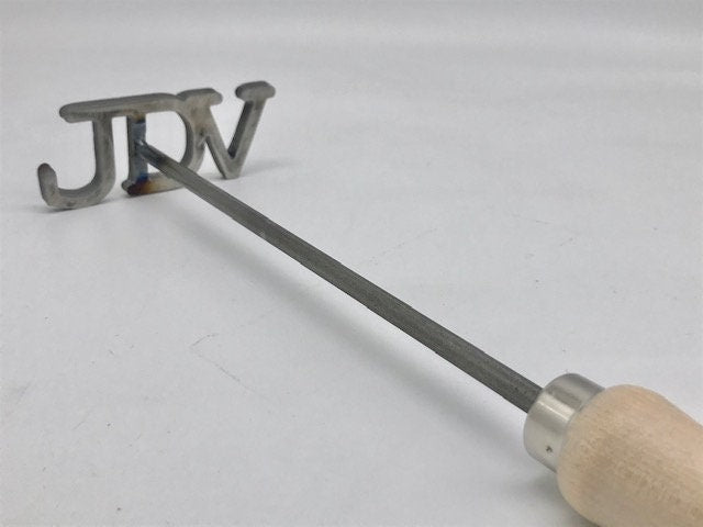 3 Letter Branding Iron - Close up