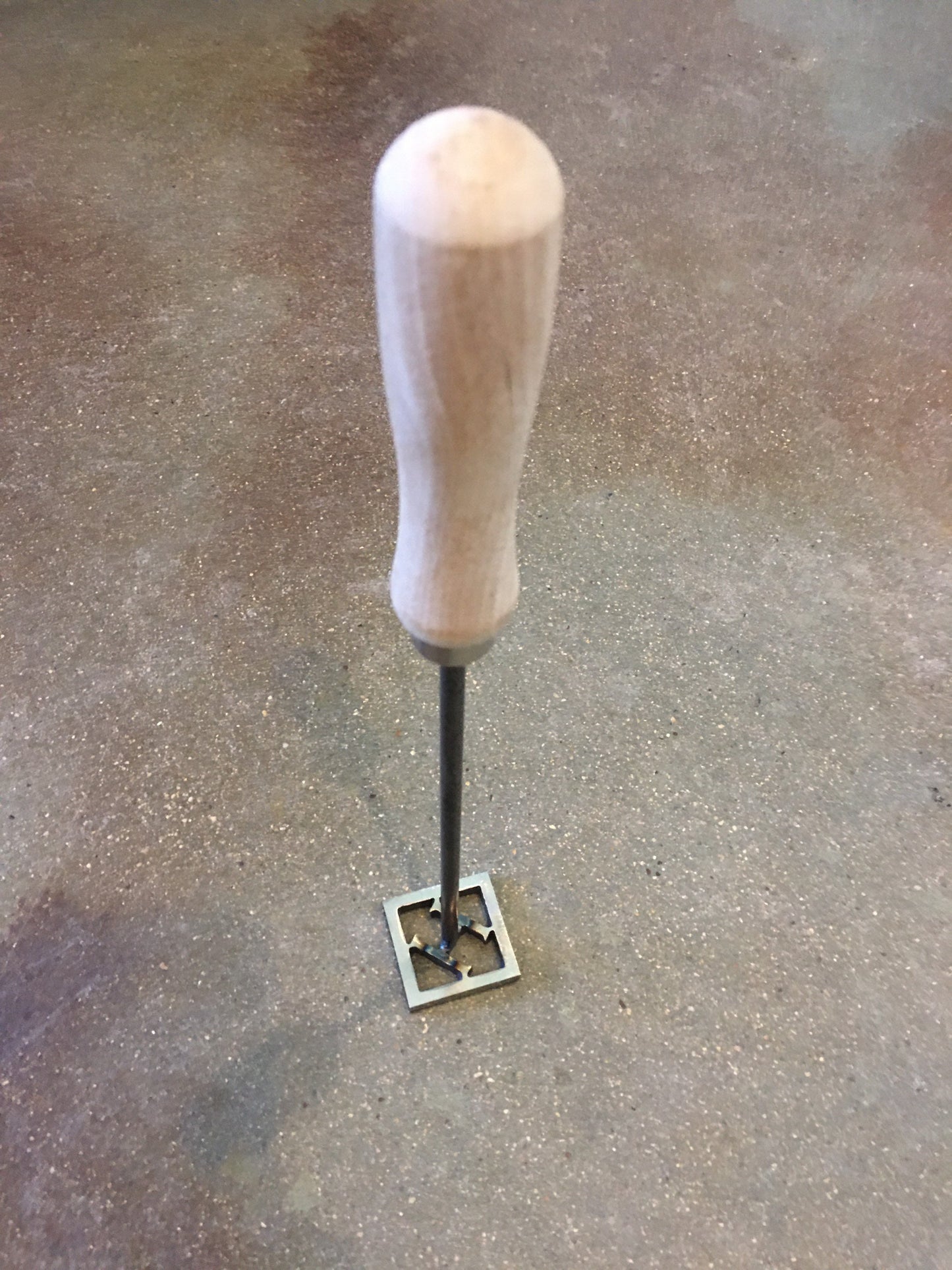 Custom Branding Iron: one letter within diagonal square (Made in the USA) wedding unity ceremony woodworking steel anniversary rustic