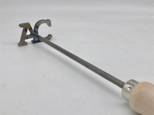 Branding Iron with Letters A and C