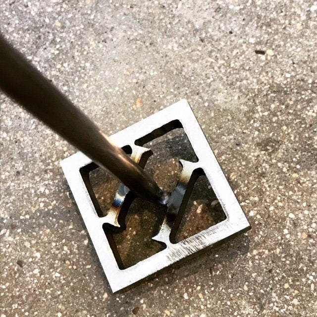 Custom Branding Iron: one letter within diagonal square (Made in the USA) wedding unity ceremony woodworking steel anniversary rustic