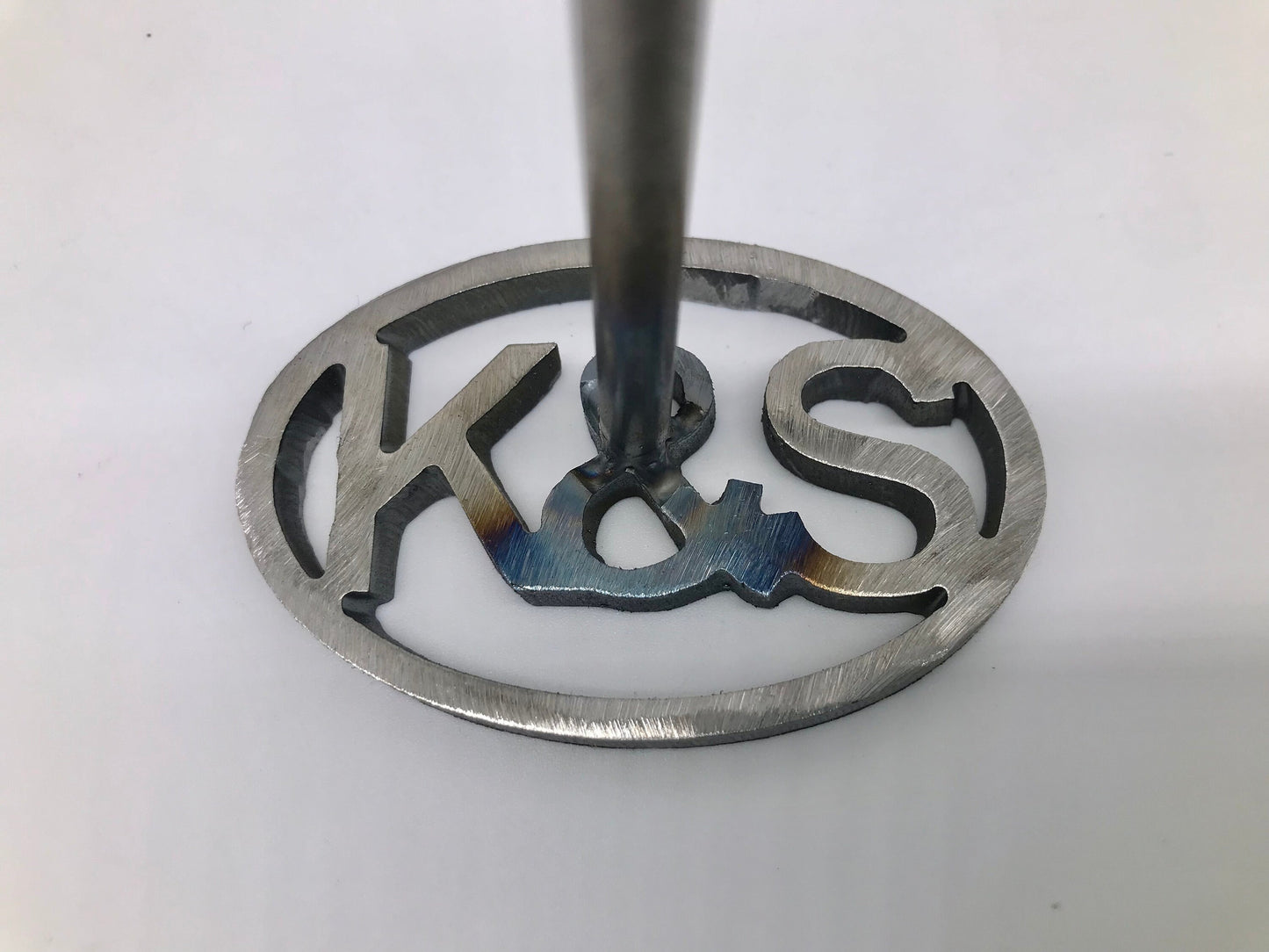 Custom Branding Iron: Oval shape with two letters (Made in the USA) wedding unity ceremony woodworking steel anniversary rustic