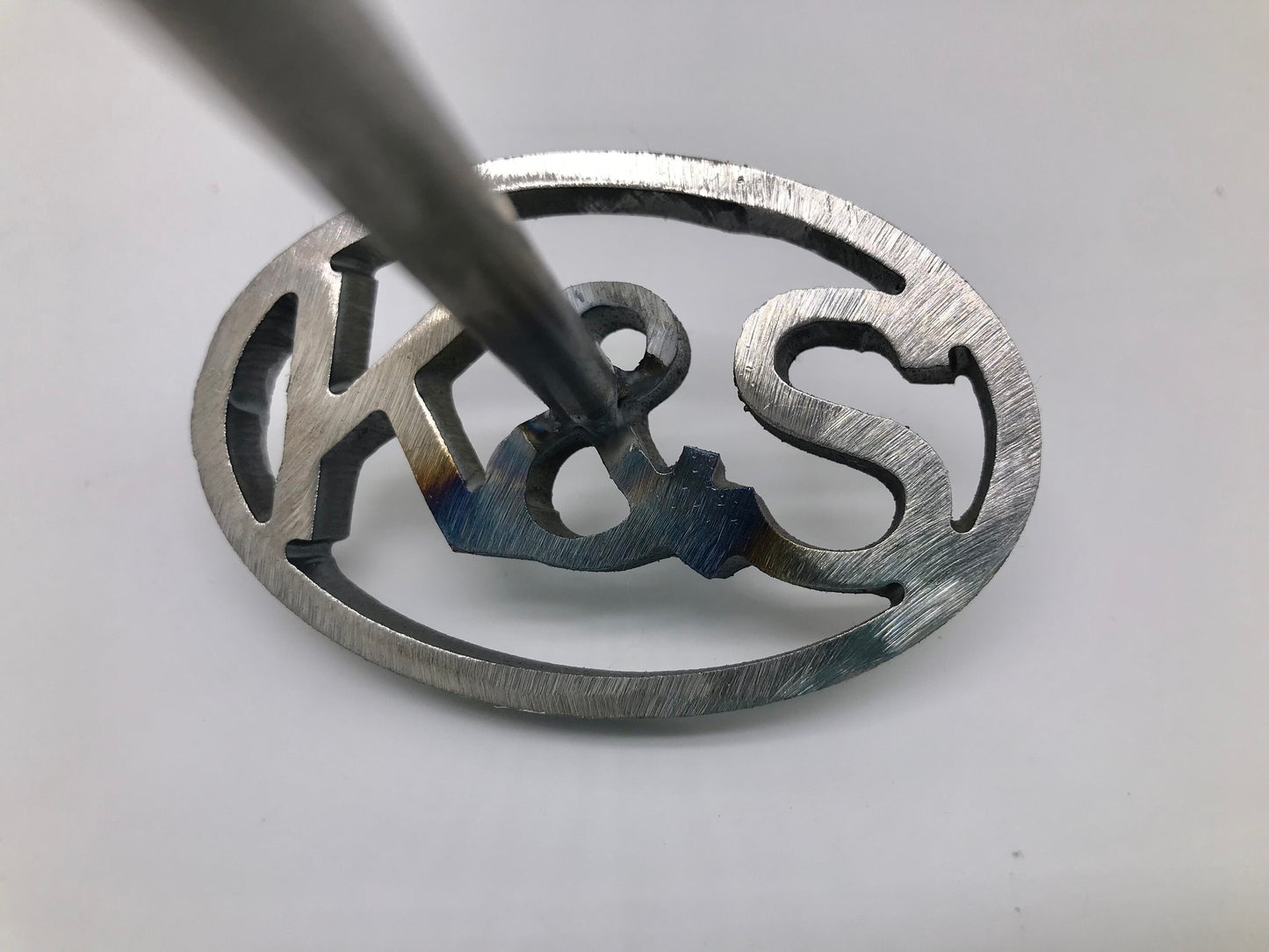 Custom Branding Iron: Oval shape with two letters (Made in the USA) wedding unity ceremony woodworking steel anniversary rustic