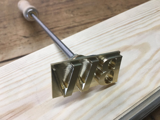 Custom Brass Branding Iron for Leather, Wood, Steak, Crafts - Personalized Engraving, USA Made