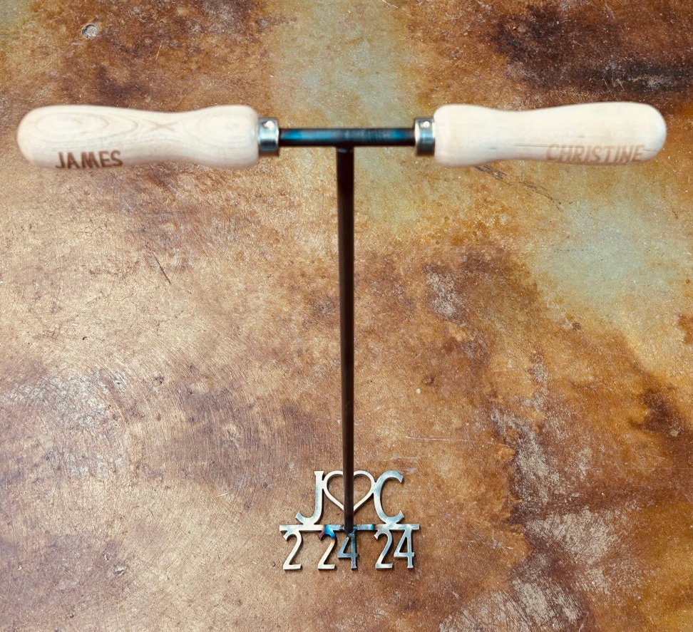 Custom Wedding Branding Iron - Personalized Date, Initials, Heart - Rustic and Country Ceremony Essentials