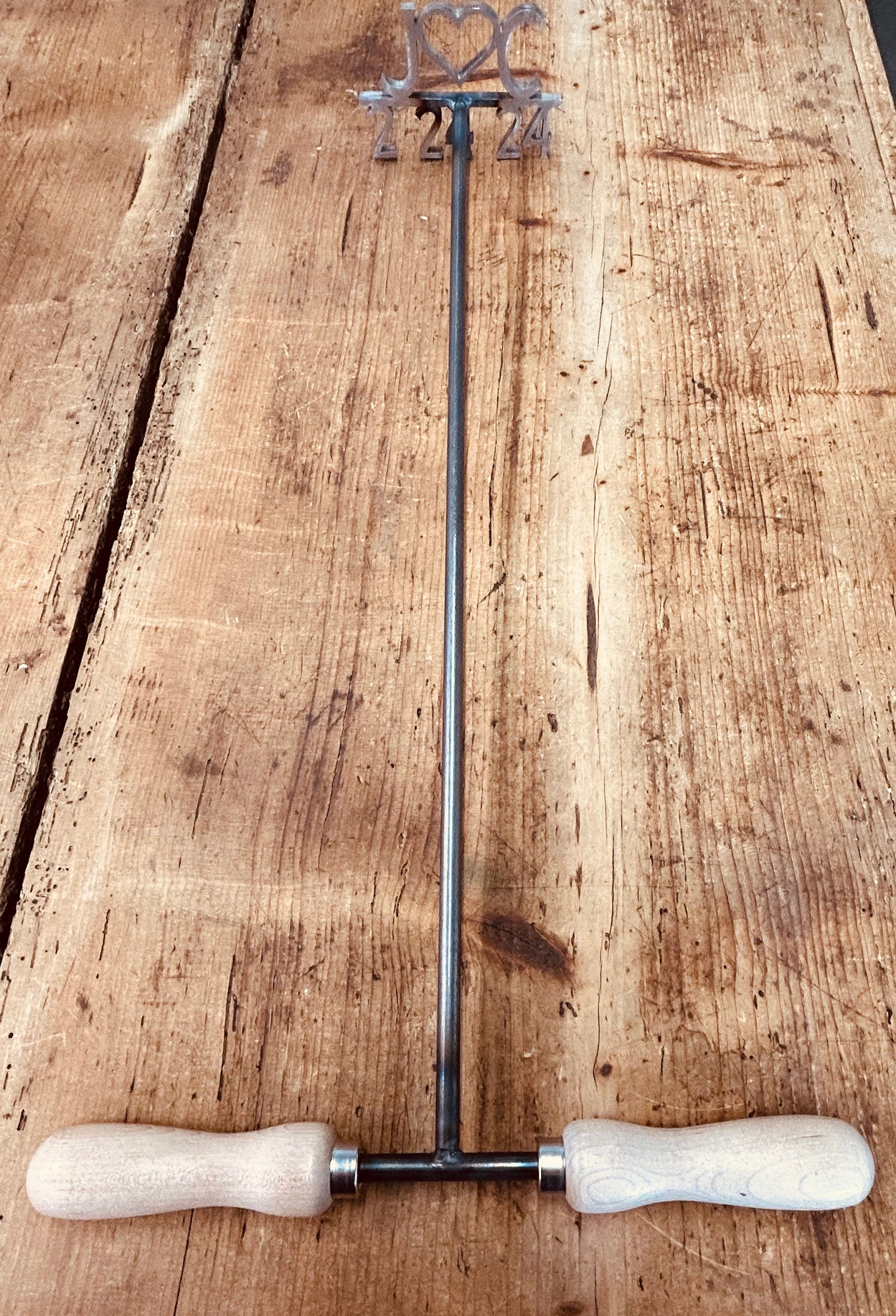 Custom Wedding Branding Iron - Personalized Date, Initials, Heart - Rustic and Country Ceremony Essentials