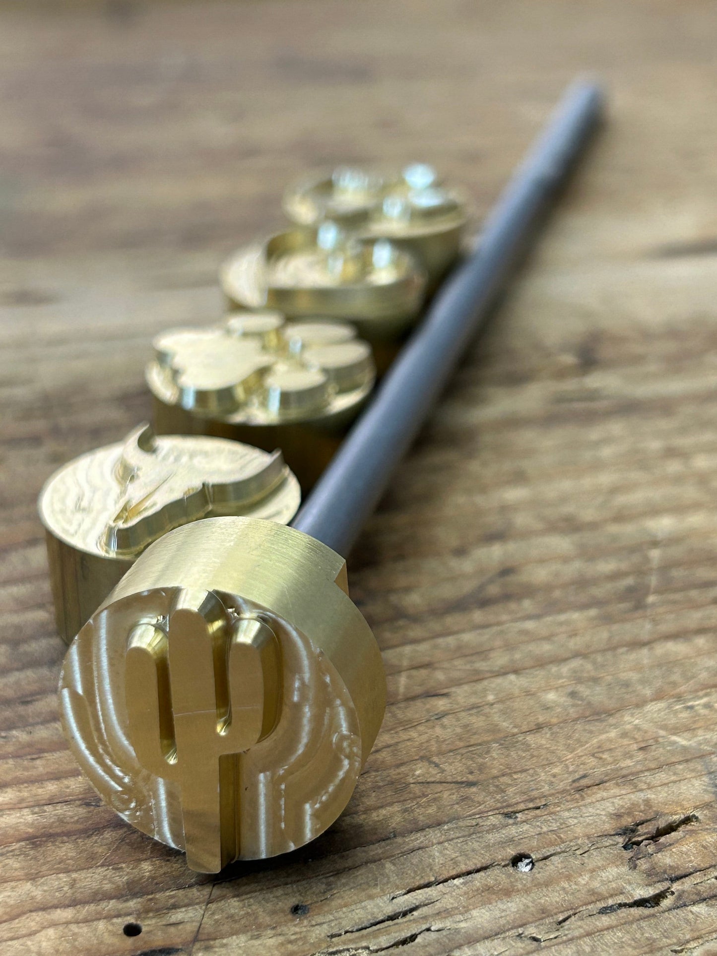 Custom USA-made Leather Brass Tooling Stamps - Perfect Anniversary Gift for Him or Her