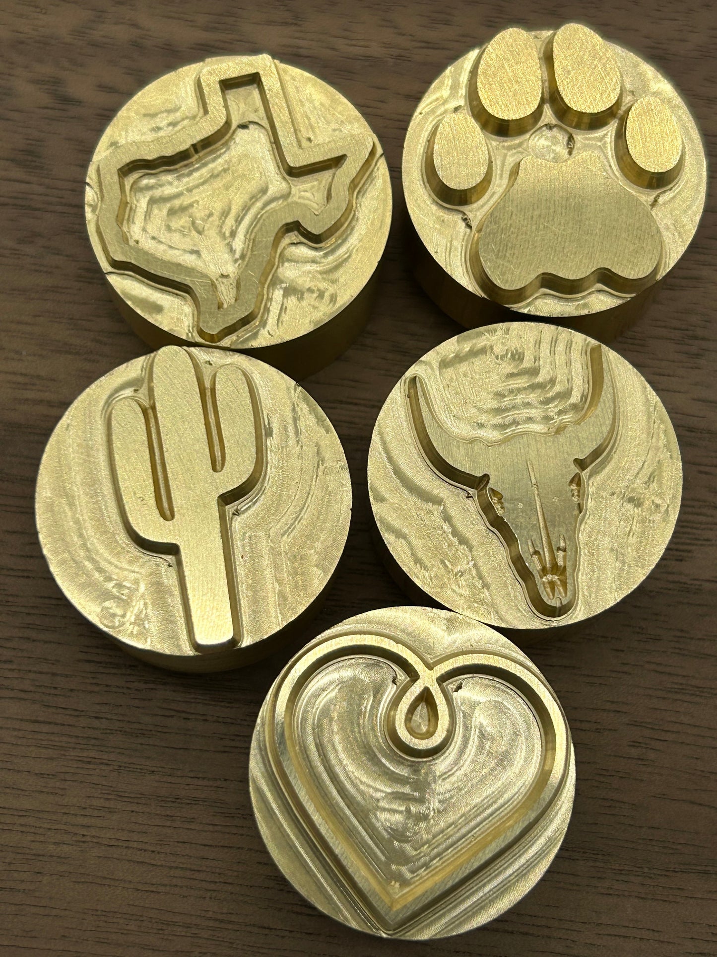 Custom USA-made Leather Brass Tooling Stamps - Perfect Anniversary Gift for Him or Her