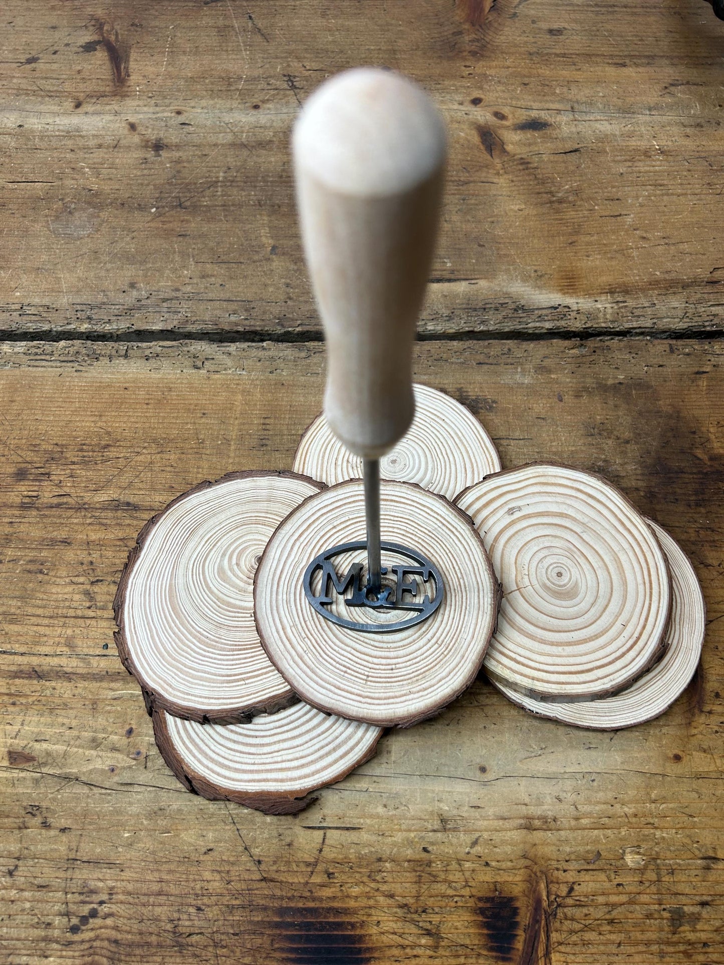 Custom Branding Iron: Oval shape with two letters (Made in the USA) wedding unity ceremony woodworking steel anniversary rustic