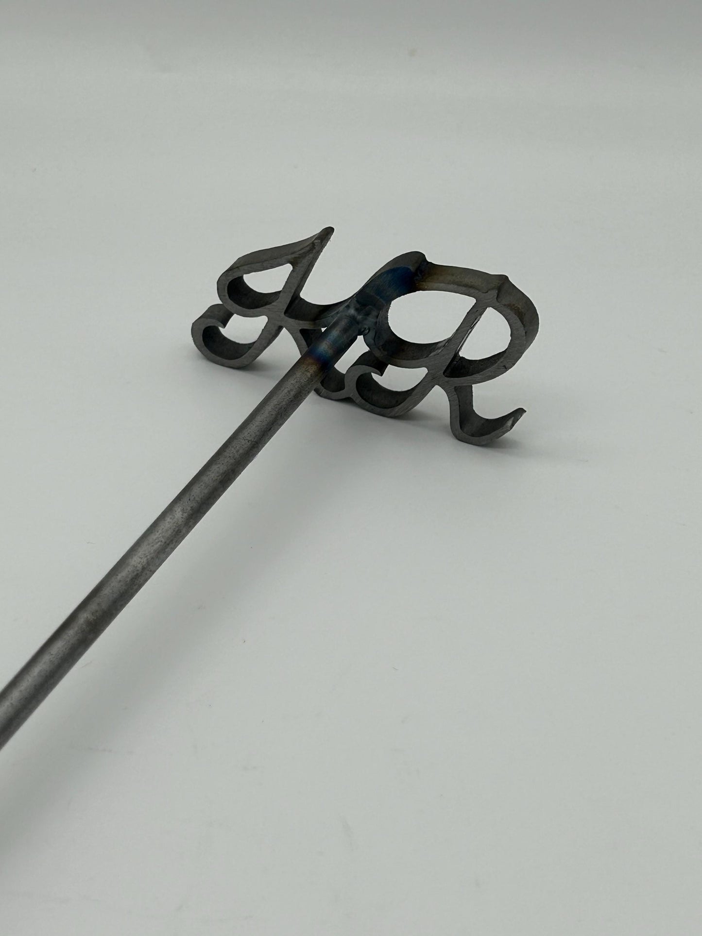 Custom Script Branding Iron with 2 letters (Made in the USA) woodworking steel anniversary rustic country