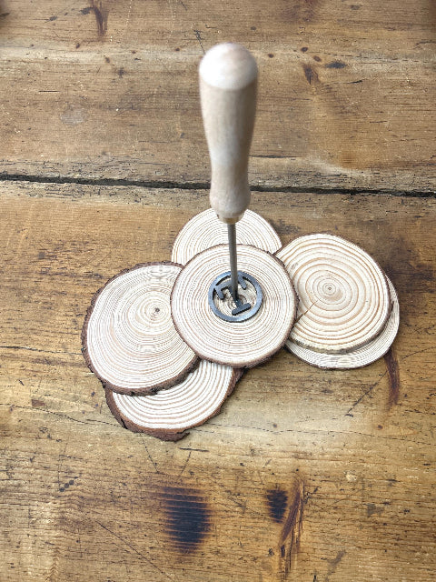 Personalized Circle Branding Iron for Woodworking, Steel Rustic Gift, BBQ, Leather, Wedding, Groomsmen