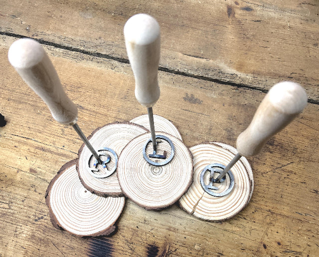 Personalized Circle Branding Iron for Woodworking, Steel Rustic Gift, BBQ, Leather, Wedding, Groomsmen