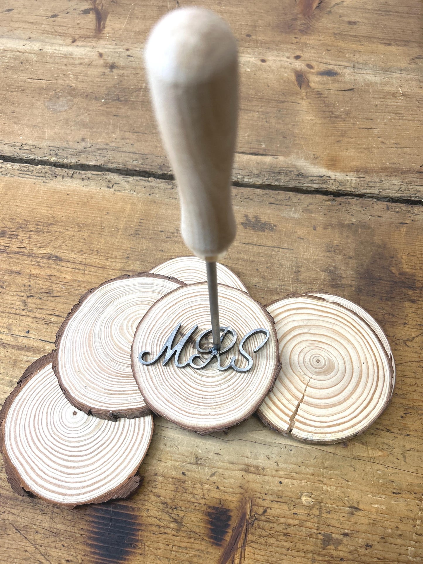 Custom Script Branding Iron with 3 letters (Made in the USA) woodworking steel anniversary rustic gift