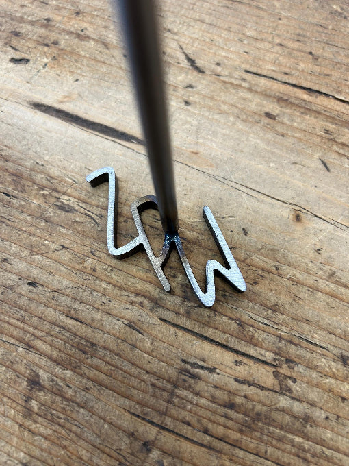 Branding Iron with 3 custom festive letters