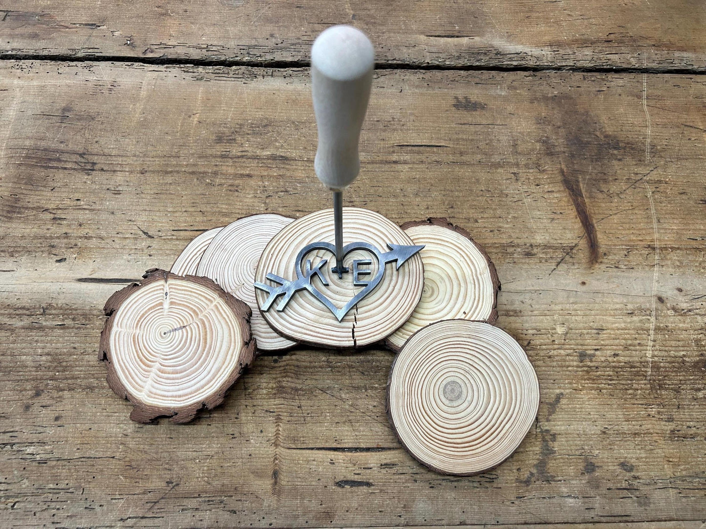 Personalized Rustic Wedding Branding Iron with Arrow - Country Unity Ceremony - Made in USA