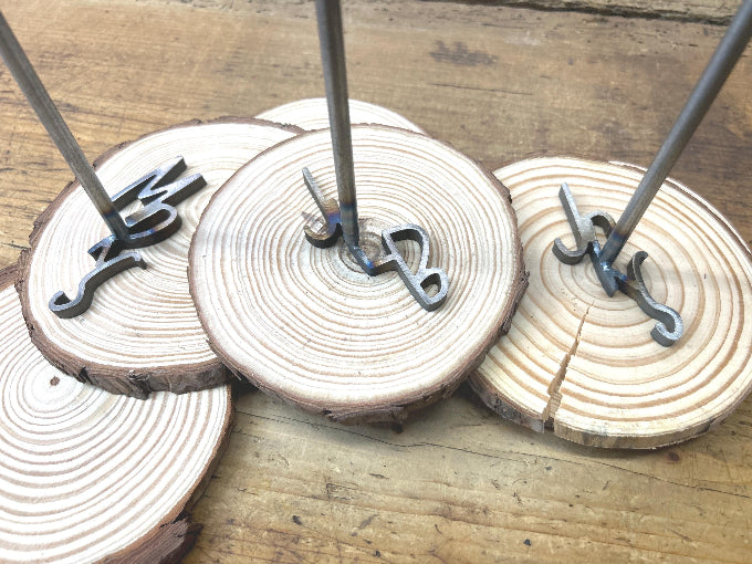 Branding Iron with 3 custom festive letters