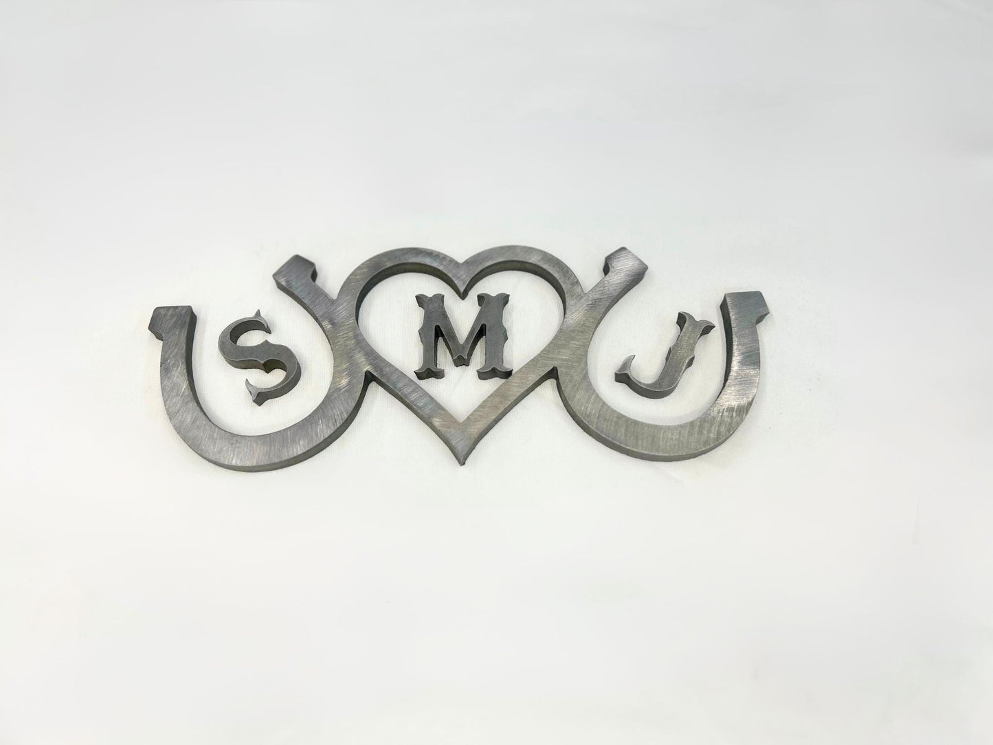 Custom Wedding Branding Iron - Initials, Heart and horseshoe - Branding Ceremony, Rustic Country Wedding, Unity Ceremony