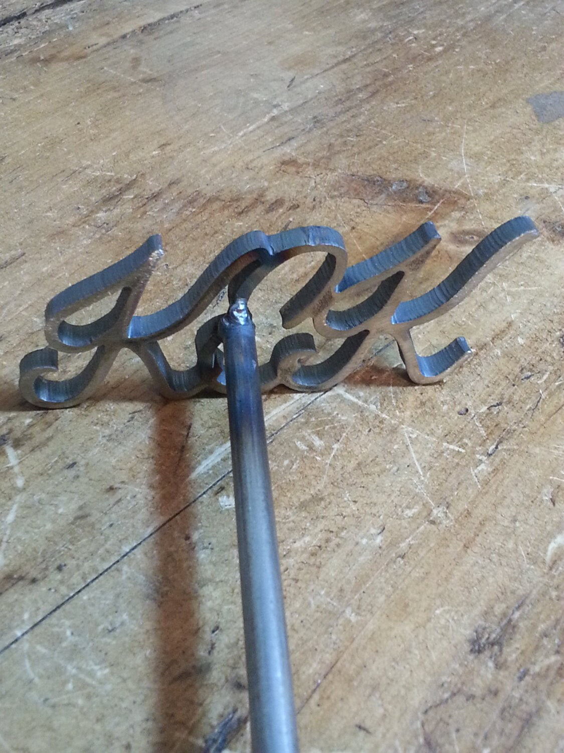 Custom Script Branding Iron with 3 letters (Made in the USA) woodworking steel anniversary rustic gift