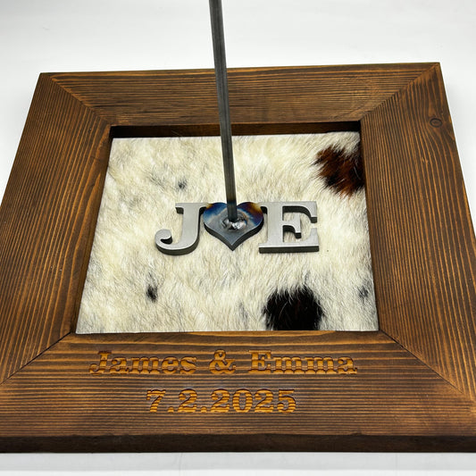 Wedding Ceremony Branding Kit - Wedding Frame and Custom Double Handle Heart Branding Iron Kit