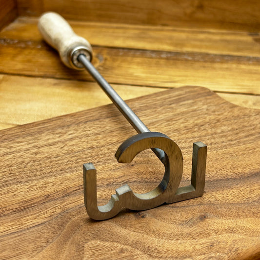 Personalized Monogram Branding Iron – Perfect Gift for Grilling, Woodworking, and DIY Projects