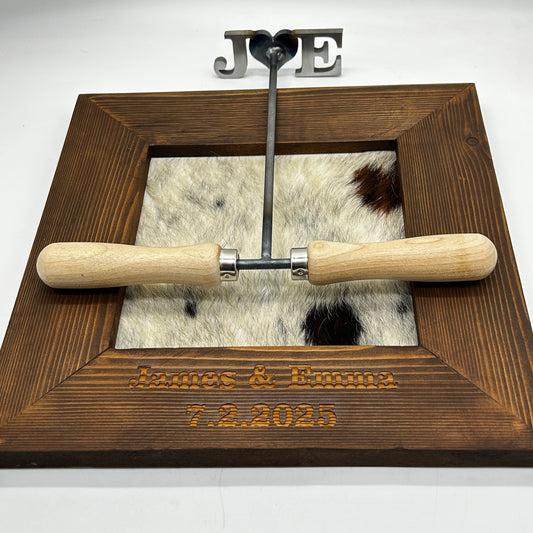 Wedding Ceremony Branding Kit - Wedding Frame and Custom Double Handle Heart Branding Iron Kit