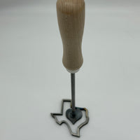 Full Texas Heart Branding Iron Full View