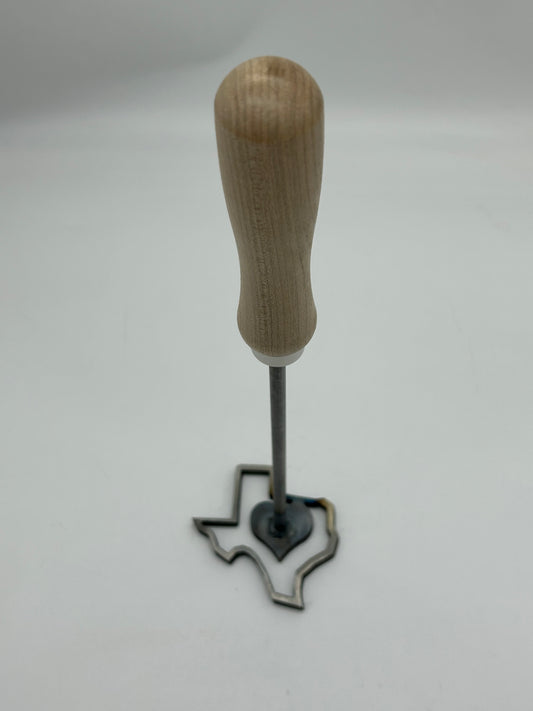 Full Texas Heart Branding Iron Full View