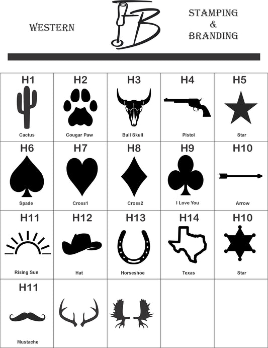 Mini Branding Iron 3/4" Designs