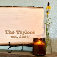 Wedding Unity Branding Iron with Personalized Wood Slice | Custom Last Name Branding Iron | Rustic Wedding Gift | Established Sign