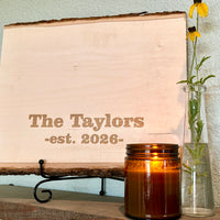 Wedding Unity Branding Iron with Personalized Wood Slice | Custom Last Name Branding Iron | Rustic Wedding Gift | Established Sign