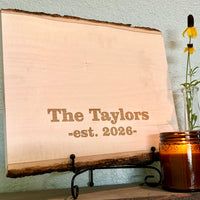 Wedding Unity Branding Iron with Personalized Wood Slice | Custom Last Name Branding Iron | Rustic Wedding Gift | Established Sign