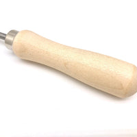 Closup of brass stamp handle