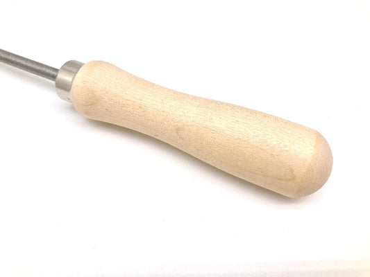 Closup of brass stamp handle