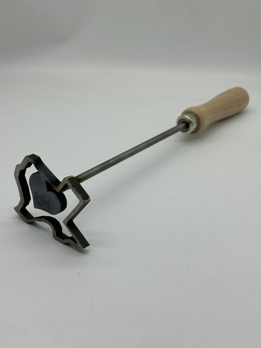 Texas Heart Branding Iron bottom view