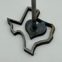 Close Up view of text Branding iron