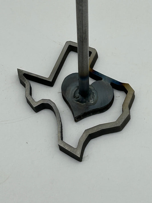 Close Up view of text Branding iron