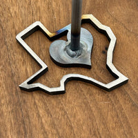 Deep in Heart of Texas Branding Iron Closeup