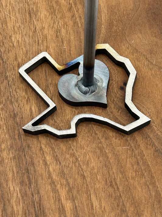 Deep in Heart of Texas Branding Iron Closeup