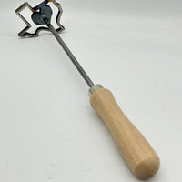 Texas Heart Branding Iron - with wooden handle with white background
