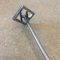 Custom Branding Iron: one letter within diagonal square (Made in the USA) wedding unity ceremony woodworking steel anniversary rustic