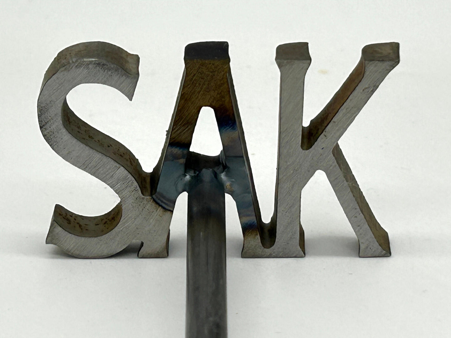 Custom Western Branding Iron with 3 letters (Made in the USA) wedding unity ceremony woodworking steel anniversary rustic