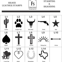 Custom USA-made Leather Brass Tooling Stamps - Perfect Anniversary Gift for Him or Her