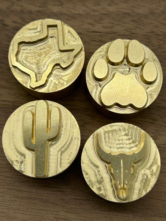 Custom USA-made Leather Brass Tooling Stamps - Perfect Anniversary Gift for Him or Her