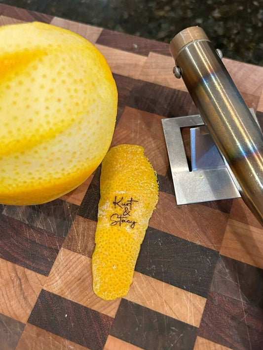 Custom Orange Peel Brass Branding Iron for Garnish - Personalized USA Made Gift